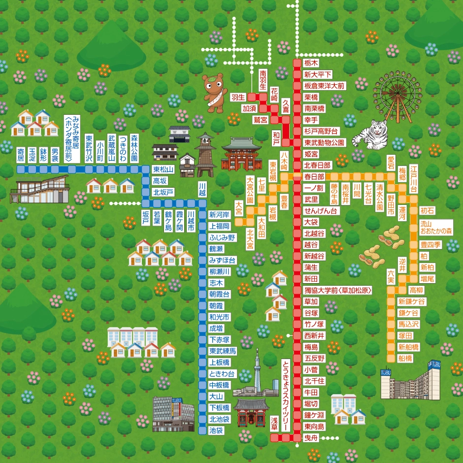 対象路線MAP（東武）